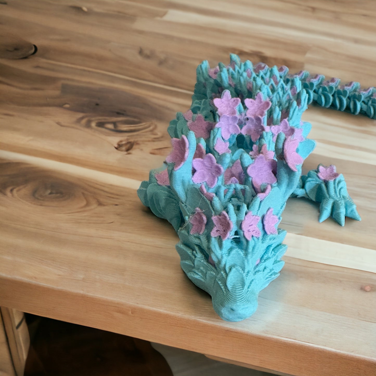 Unleash the Magic with Our Customizable 3D Printed Dragon with Flowers