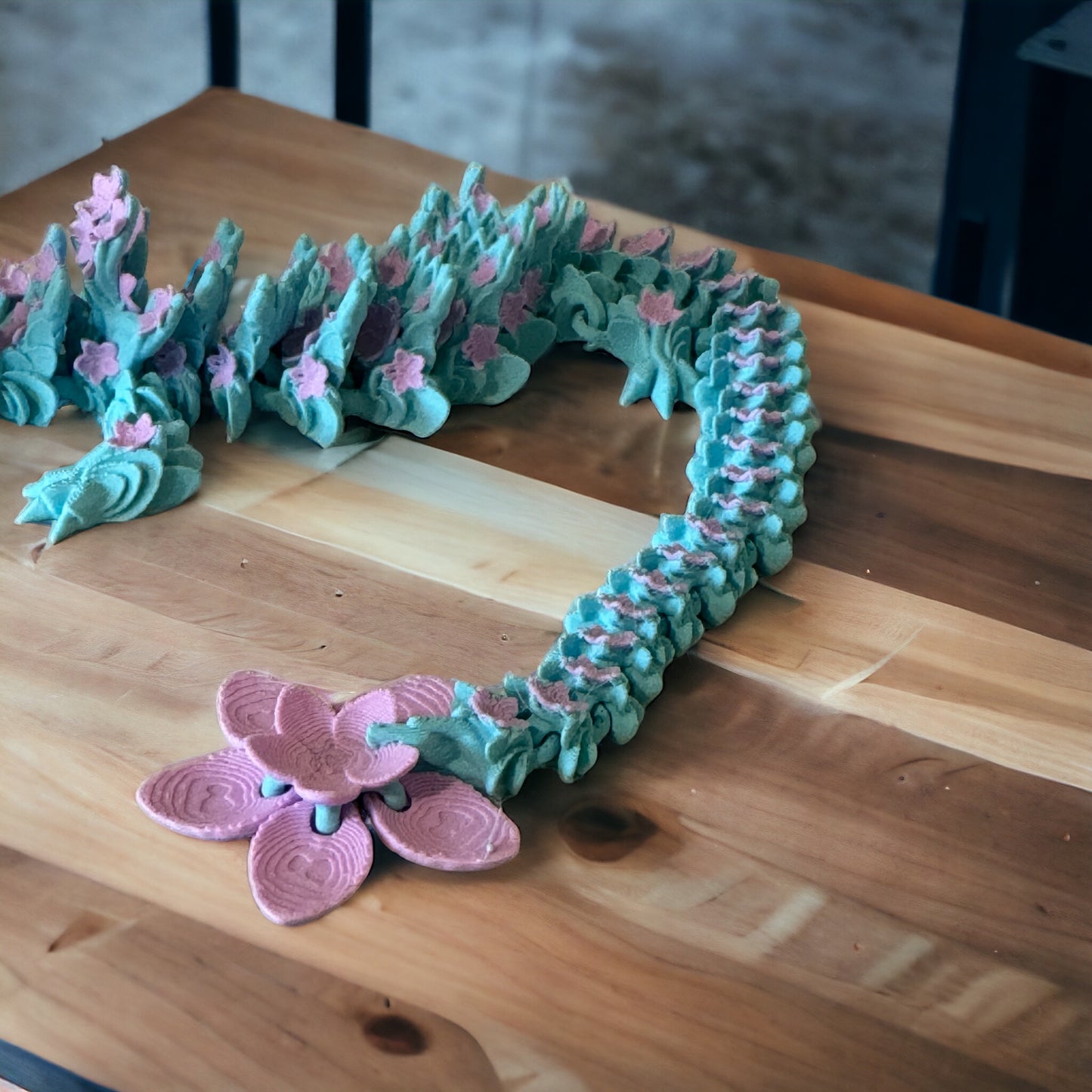 Unleash the Magic with Our Customizable 3D Printed Dragon with Flowers