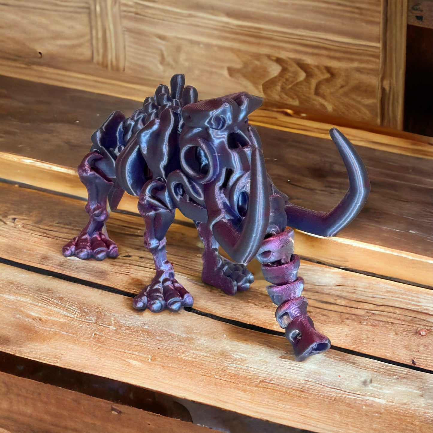 Introducing Our Stunning 3D Printed Skeleton Mammoth - Flexible Sensory - Fidget - Articulated Pet