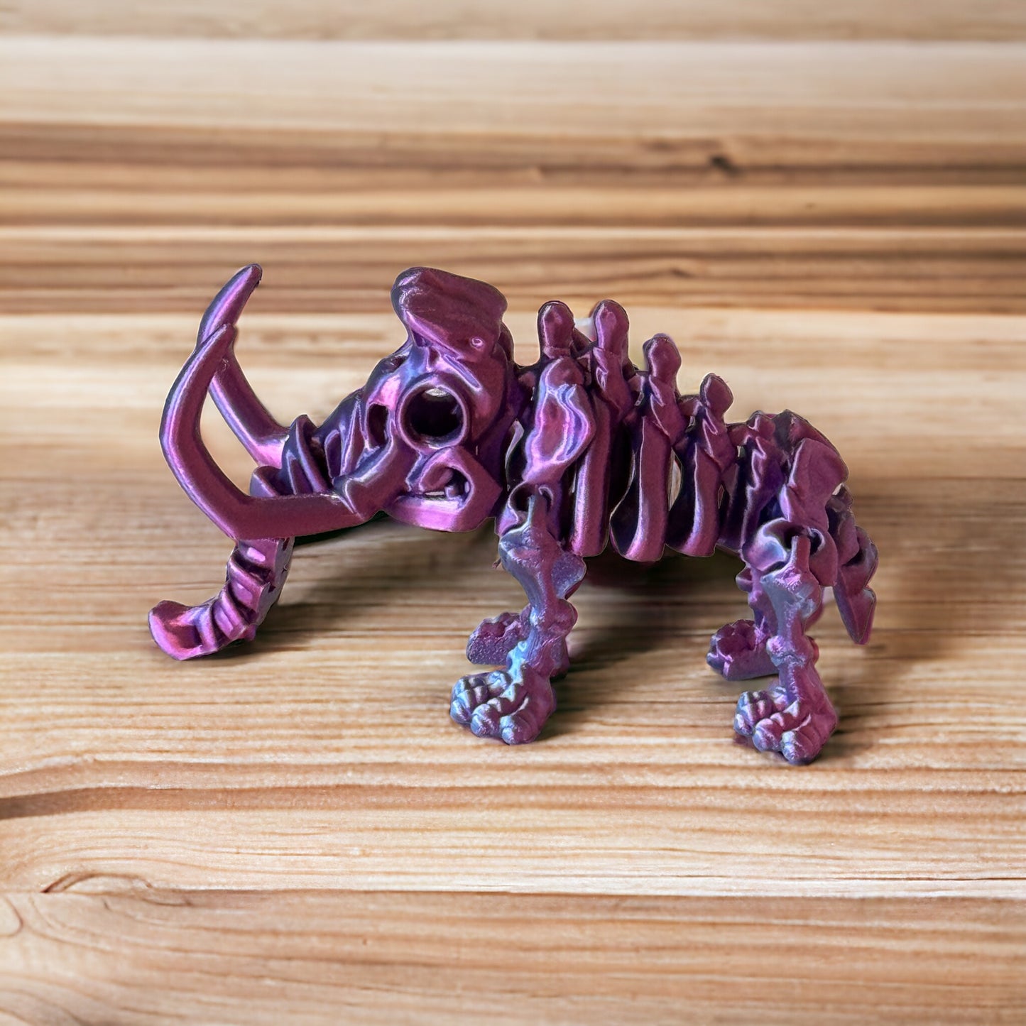 Introducing Our Stunning 3D Printed Skeleton Mammoth - Flexible Sensory - Fidget - Articulated Pet