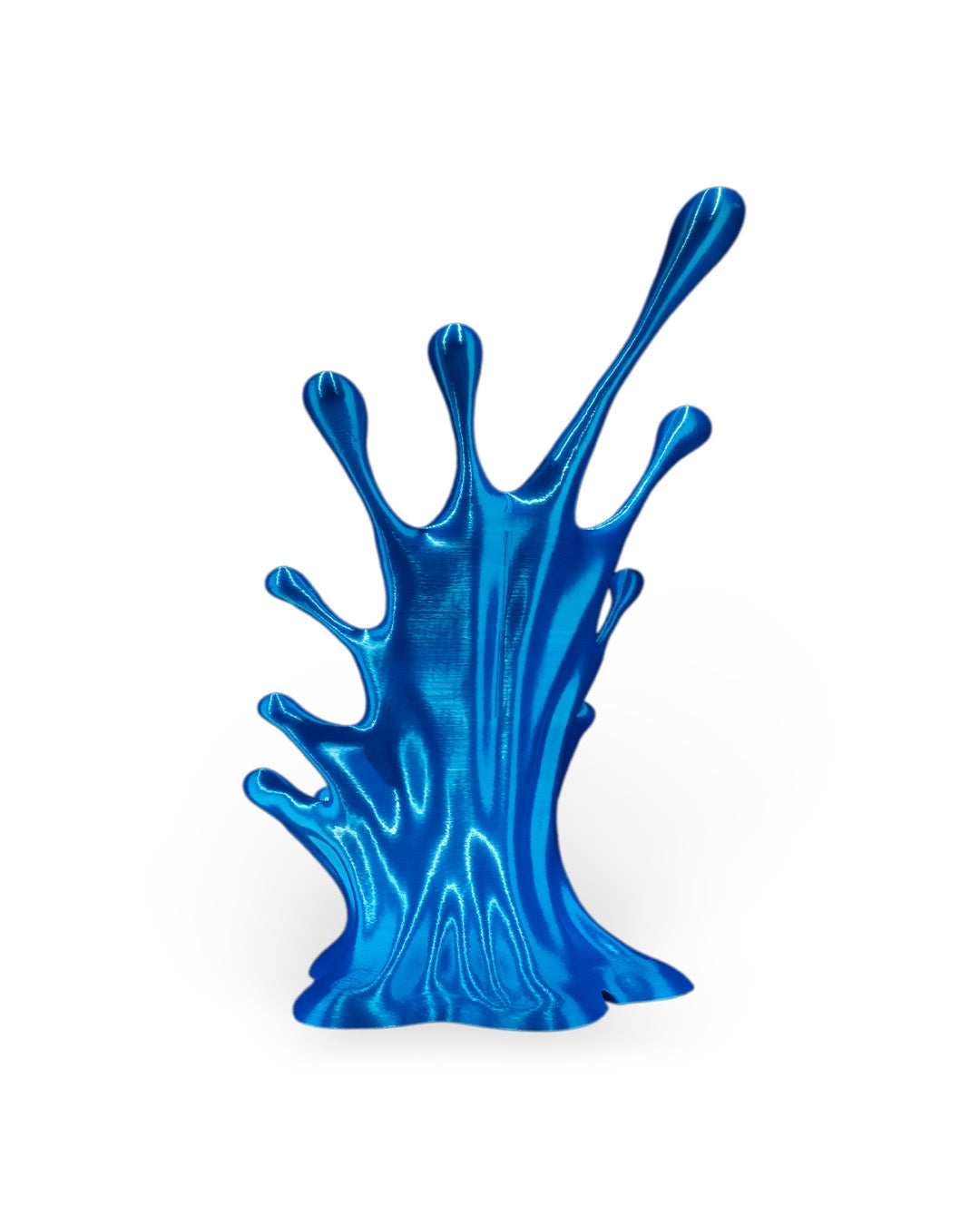 Water Splash 3D Printed Phone Stand | Customizable Colors | Charging Cable Friendly