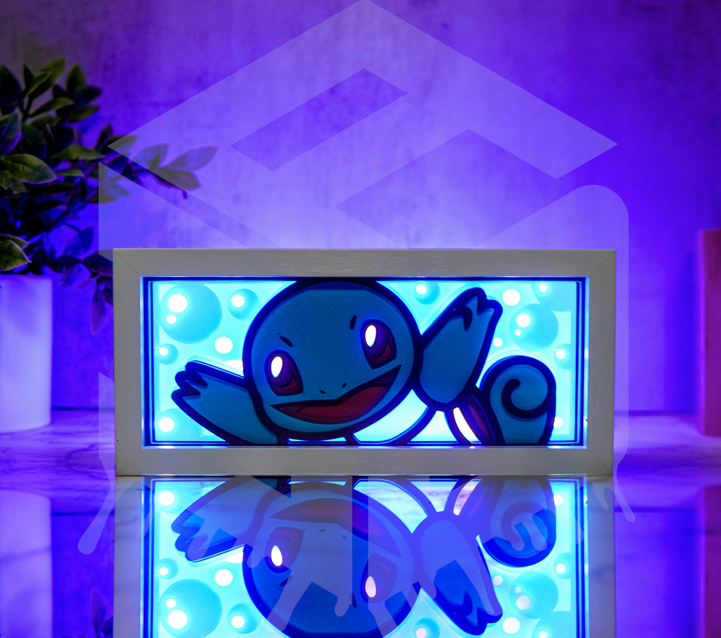 3D Printed Squirtle Light Box – Color Changing with Remote | USB Powered