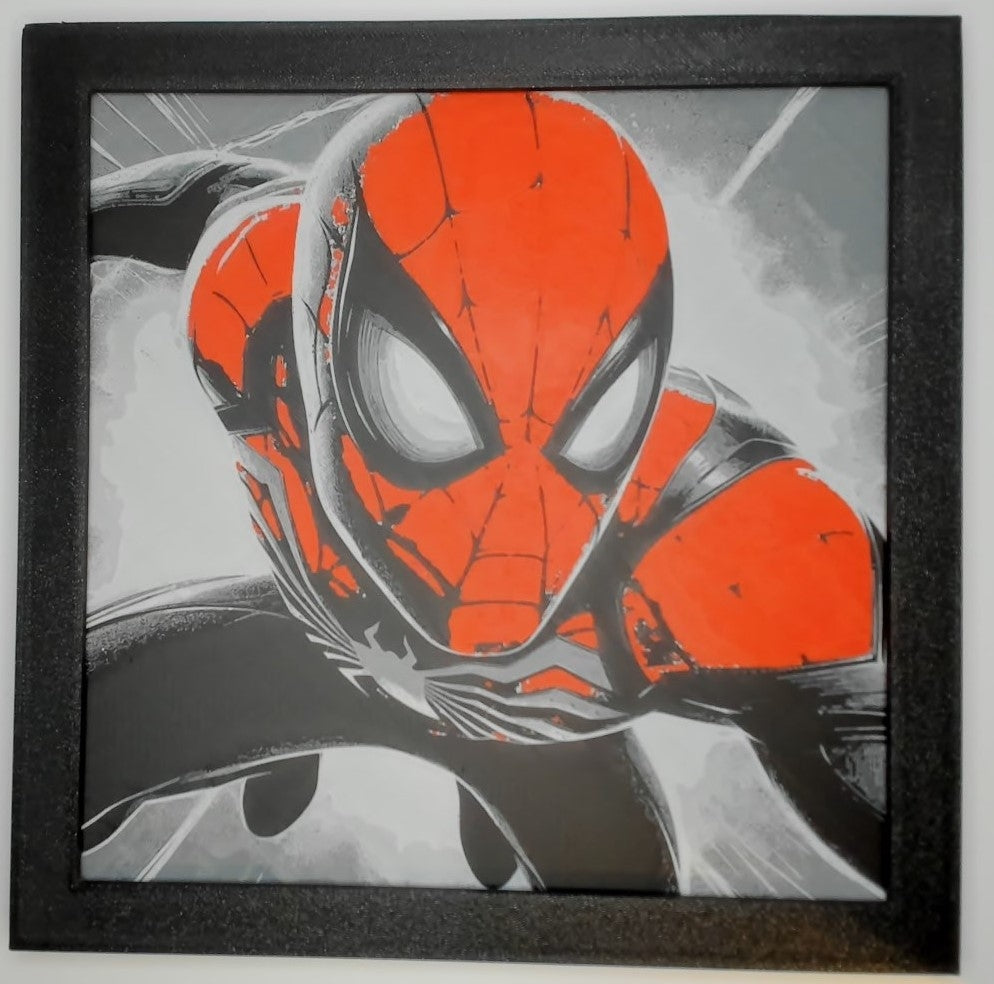 3D painted picture, 3D printed painting, FanArt - Spiderman