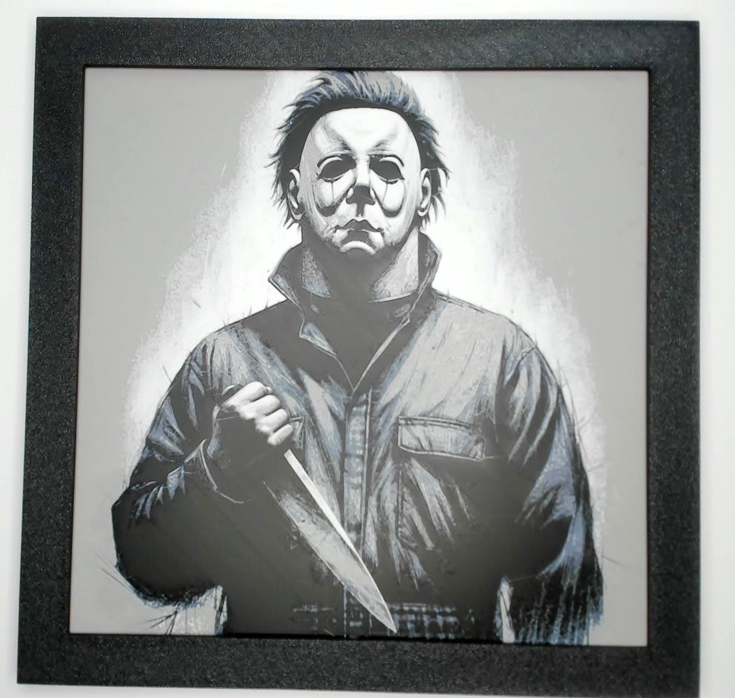 3D painted picture, 3D printed painting, FanArt - Michael Myers