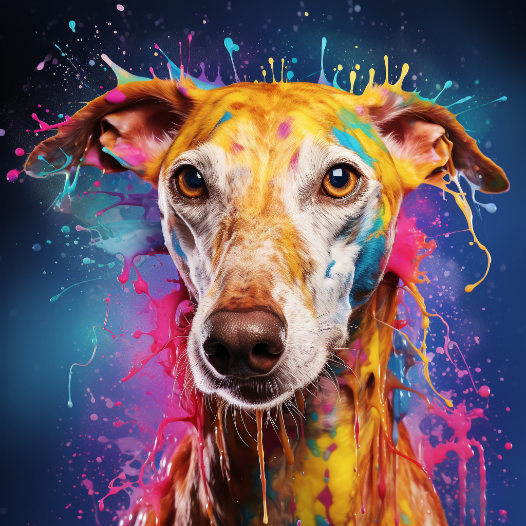 Greyhound Water Color Card - Personalised Greyhound Card