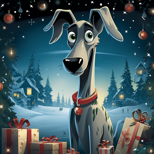 Copy of Greyhound Xmas Card - Personalised Greyhound Card
