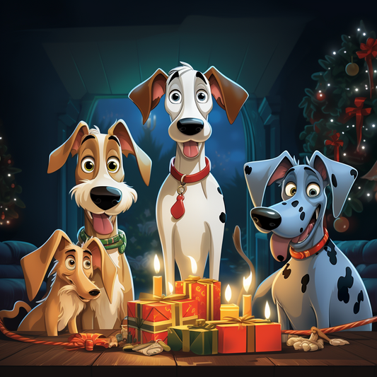 Greyhound Xmas Card - Personalised Greyhound Card