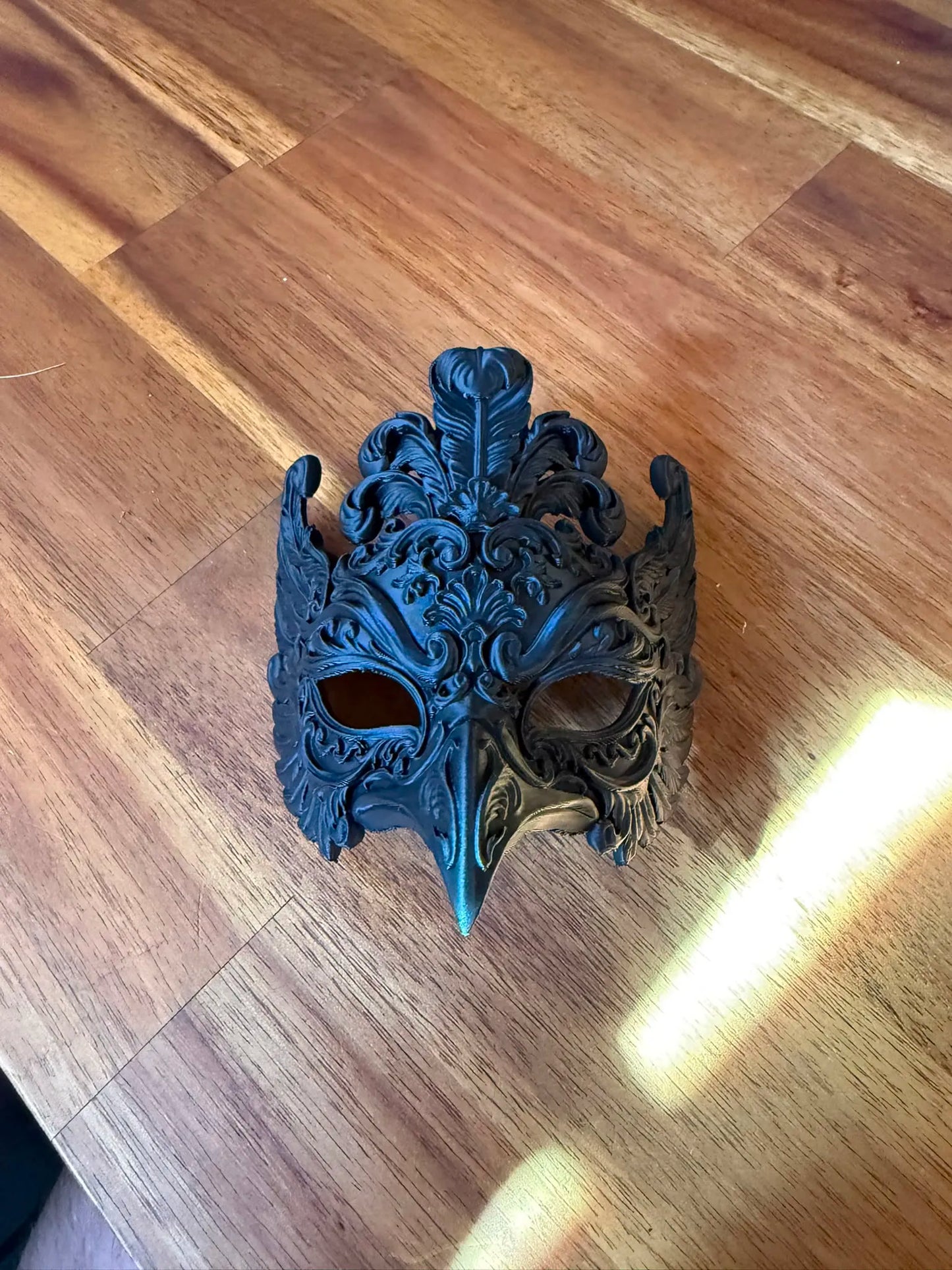Baroque Ornate Harpy Eagle Mask Art – 3D Printed Gothic Bird Mask – Fantasy Wall Décor – Masquerade Display