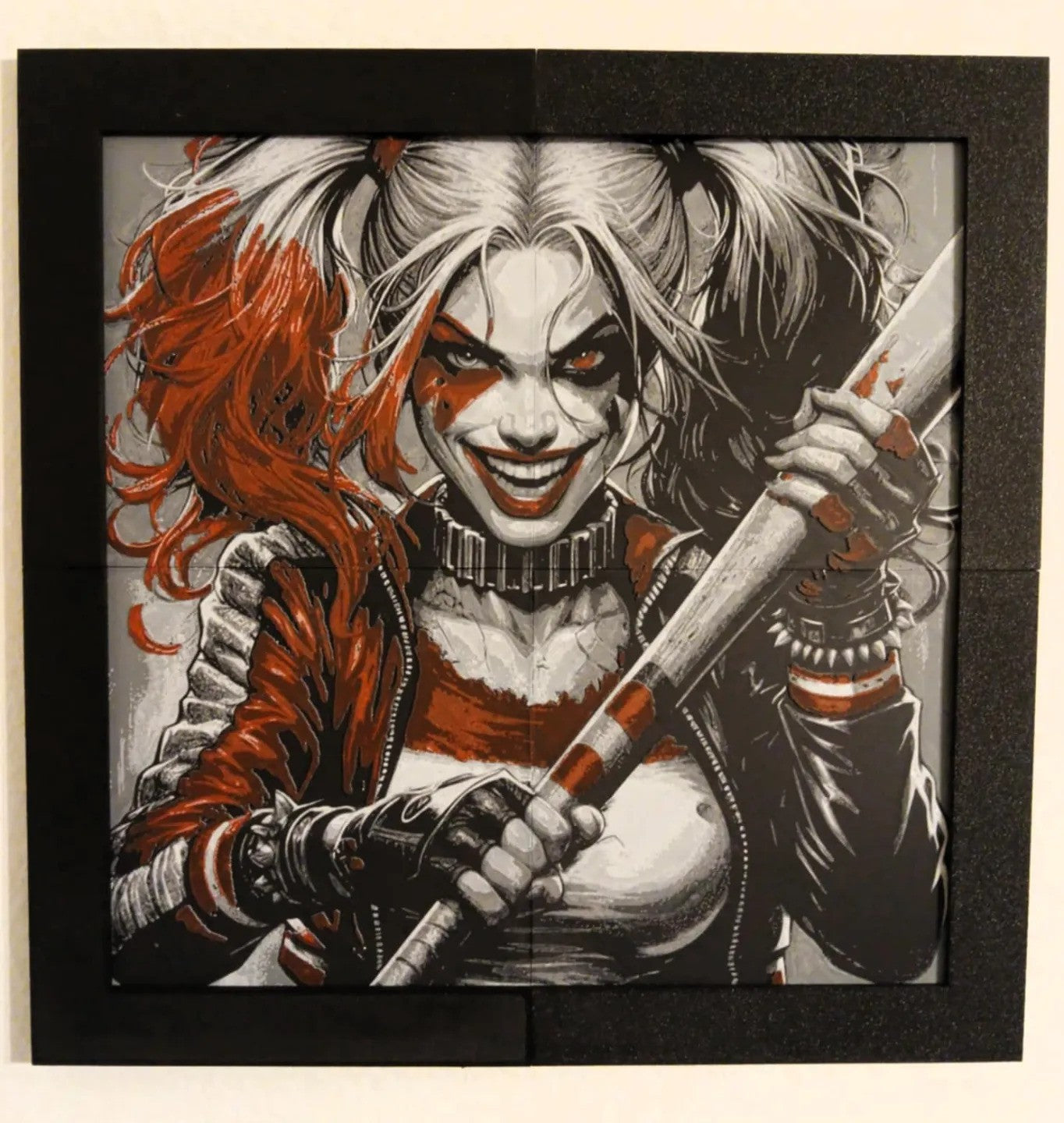 3D painted picture, 3D printed painting, FanArt - Harley Quinn