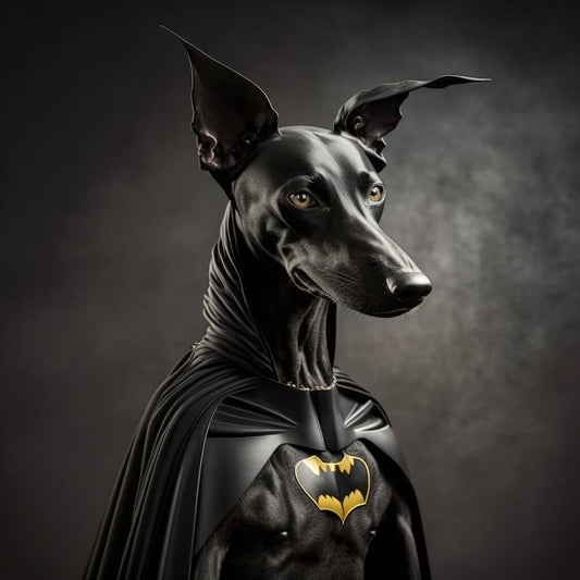 Greyhound Super hero Greetings Card, Valentine's Card, Birthday card, Greyhound Anniversary Card, Wedding Card, Cute Pet card