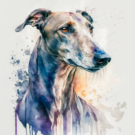 Majestic." Print Watercolour.Greyhound art,Greyhound print,Greyhound watercolour,Greyhound wall art,Greyhound home decor,Greyhound art decor