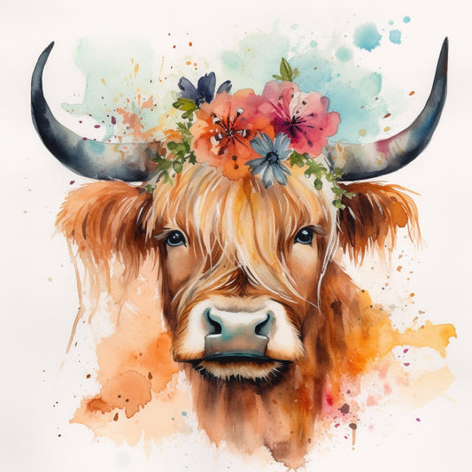 Highland cows In Love Greetings Card, Highland cows Valentine's Card, Valentines Card, Highland cows Anniversary Card, Wedding Card