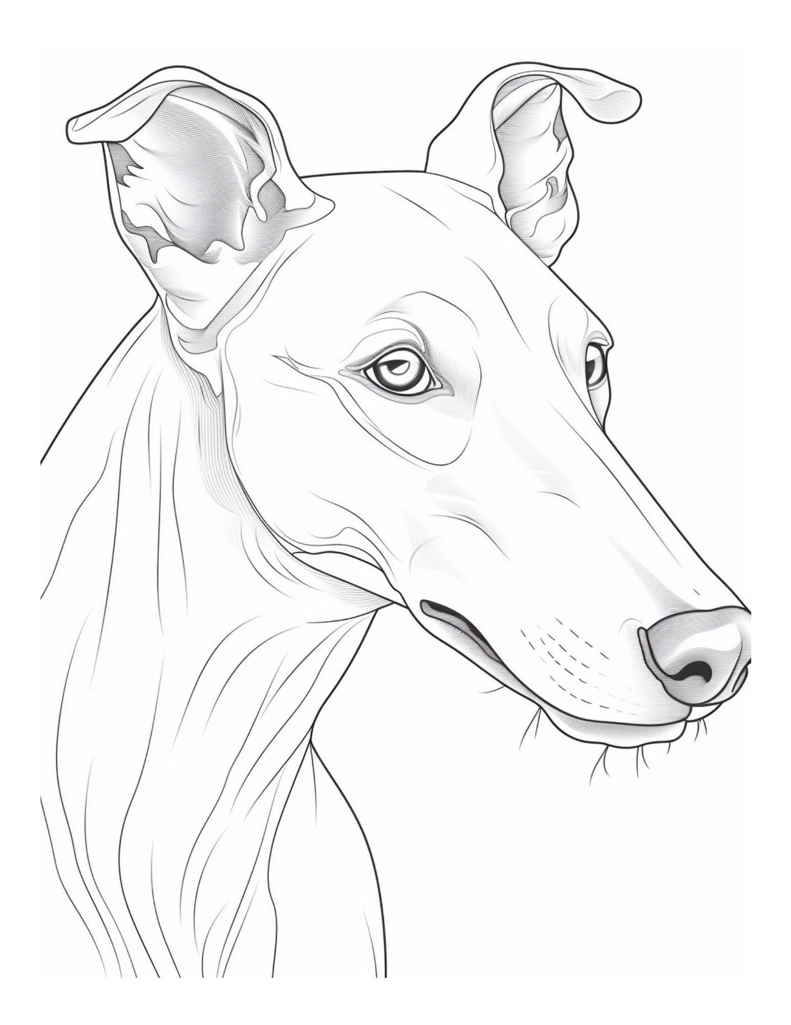 Greyhound Art Therapy Anti-Stress Colouring Book: Anti-Stress Book 50 images