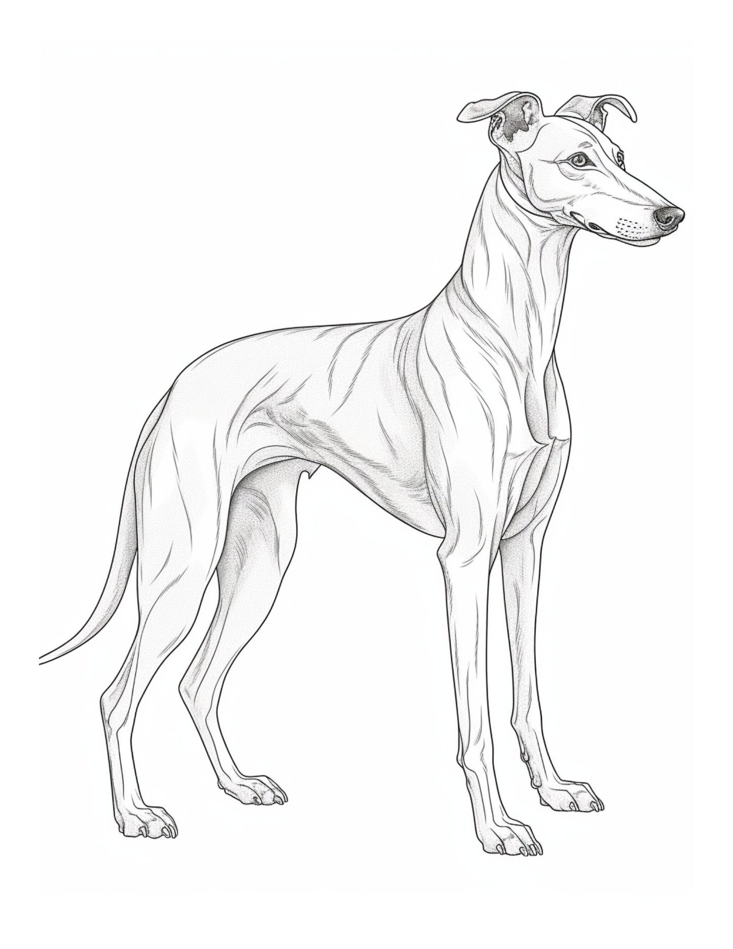 Greyhound Art Therapy Anti-Stress Colouring Book: Anti-Stress Book 50 images