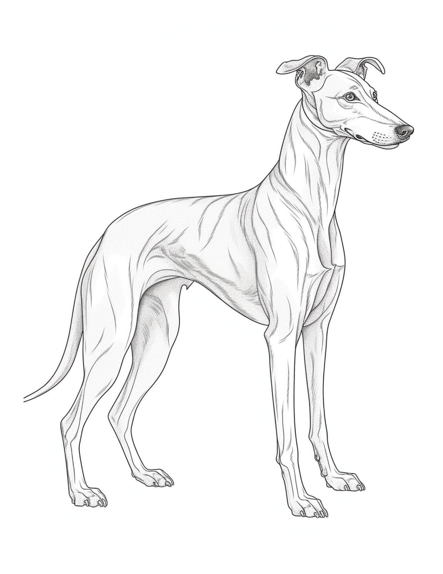 Greyhound Art Therapy Anti-Stress Colouring Book: Anti-Stress Book 50 images