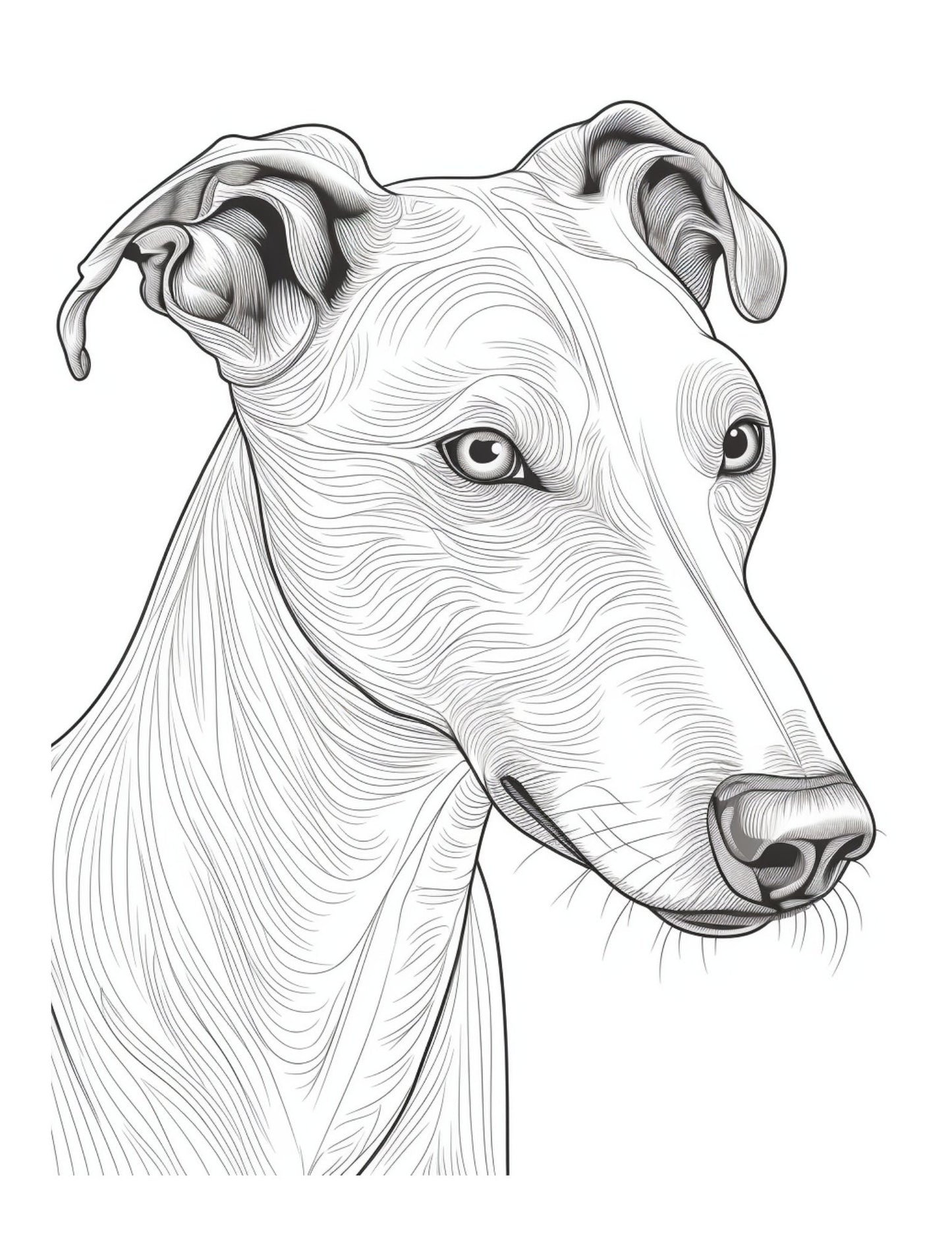 Greyhound Art Therapy Anti-Stress Colouring Book: Anti-Stress Book 50 images