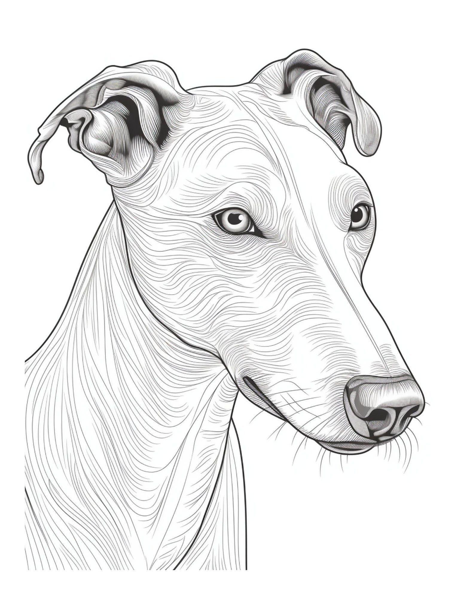 Greyhound Art Therapy Anti-Stress Colouring Book: Anti-Stress Book 50 images