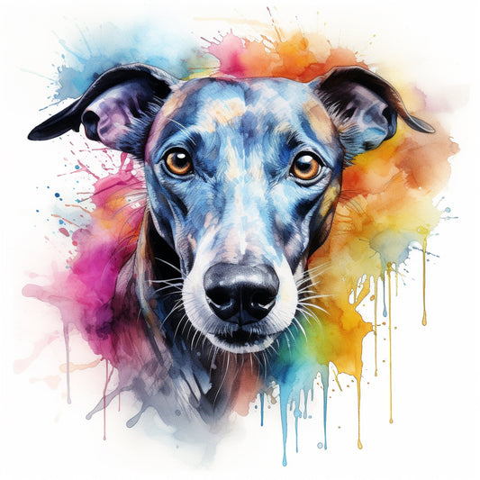 Majestic." Print Watercolour.Greyhound art,Greyhound print,Greyhound watercolour,Greyhound wall art,Greyhound home decor,Greyhound art decor