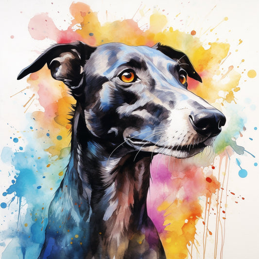 Majestic." Print Watercolour.Greyhound art,Greyhound print,Greyhound watercolour,Greyhound wall art,Greyhound home decor,Greyhound art decor