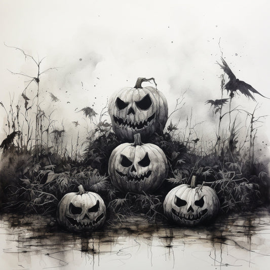 Personalised halloween Pumpkins Greetings Card / (6" x 4") with Envelope - Ideal for any occasion.