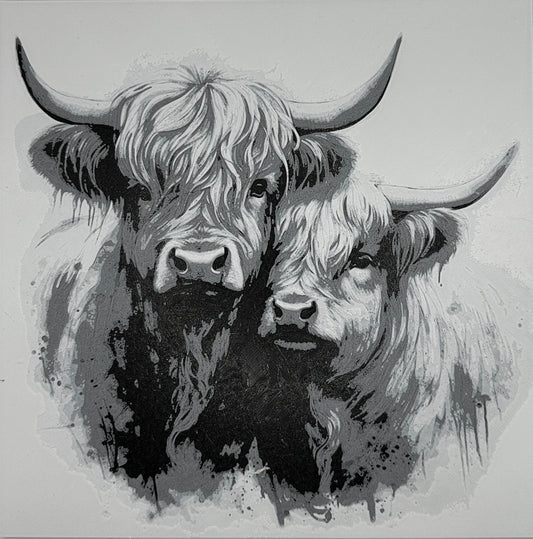Majestic." 3D Print, Highland Cow art,Highland Cow print,Highland Cow wall art, Highland Cow home decor, Highland Cow art decor with Frame