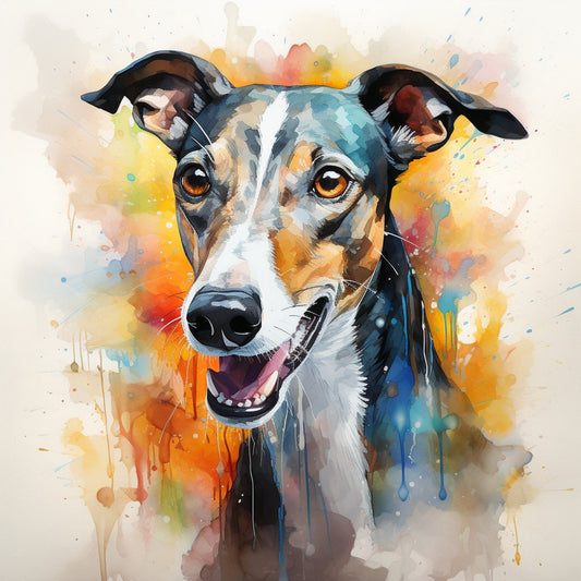 Majestic 10 x Print Watercolour Greyhound art Greyhound print Greyhound watercolour Greyhound wall art Greyhound home decor