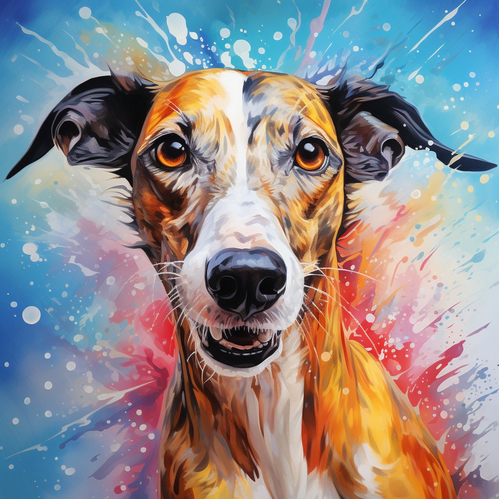 Majestic 10 x Print Watercolour Greyhound art Greyhound print Greyhound watercolour Greyhound wall art Greyhound home decor
