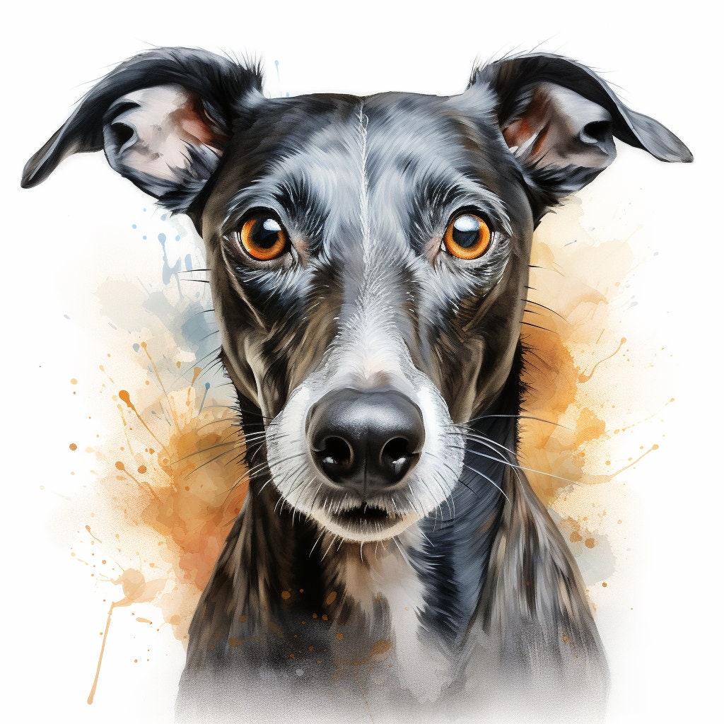 Majestic 10 x Print Watercolour Greyhound art Greyhound print Greyhound watercolour Greyhound wall art Greyhound home decor