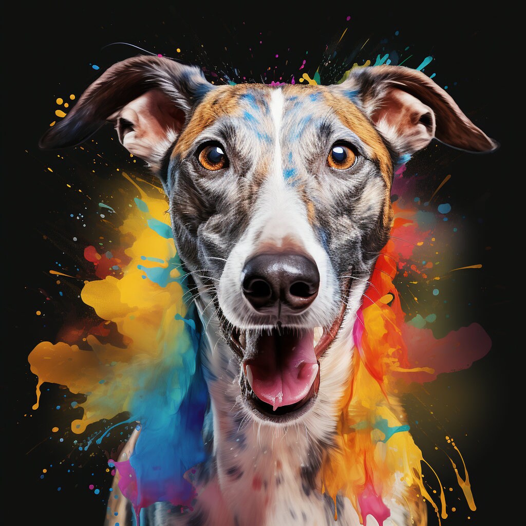 Majestic 10 x Print Watercolour Greyhound art Greyhound print Greyhound watercolour Greyhound wall art Greyhound home decor