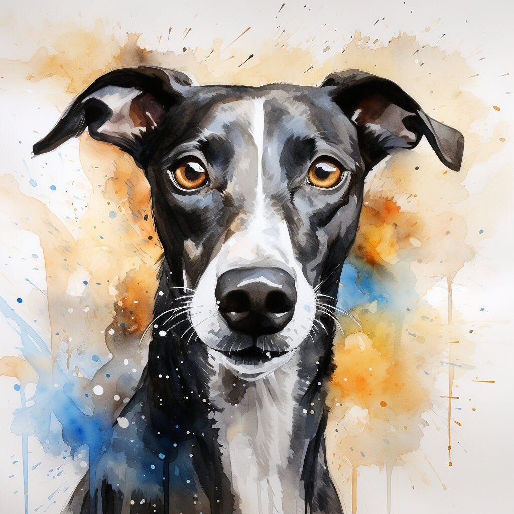 Majestic 10 x Print Watercolour Greyhound art Greyhound print Greyhound watercolour Greyhound wall art Greyhound home decor