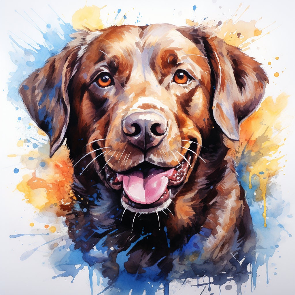Majestic 10 x Print Watercolour Labrador Retriever art Labrador Retriever print Labrador Retriever watercolour Labrador Retriever home decor
