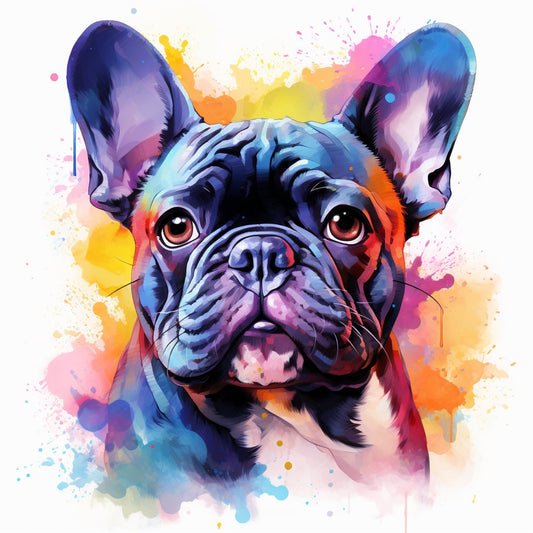 Majestic 10 x Print Watercolour French Bulldog art French Bulldog print French Bulldog watercolour French Bulldog wall art