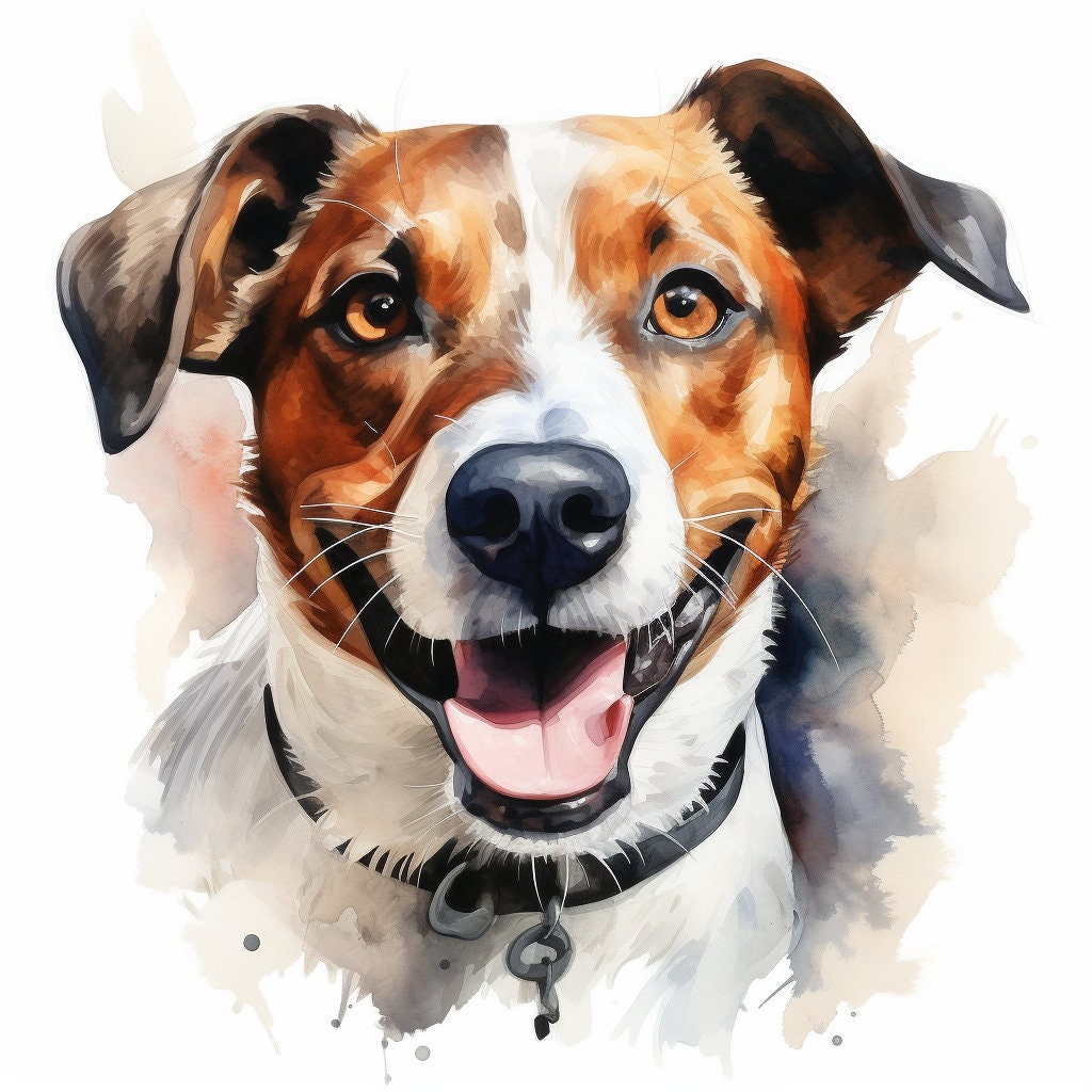 Majestic 10 x Print Watercolour Jack Russell Terrier art Jack Russell Terrier watercolour Jack Russell Terrier wall art