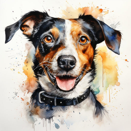 Majestic 10 x Print Watercolour Jack Russell Terrier art Jack Russell Terrier watercolour Jack Russell Terrier wall art