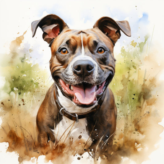 Majestic 10 x Print Watercolour American Bully Dog art American Bully Dog print American Bully Dog watercolour American Bully Dog wall art