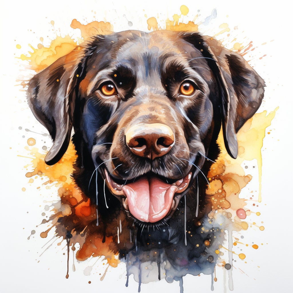 Majestic 10 x Print Watercolour Labrador Retriever art Labrador Retriever print Labrador Retriever watercolour Labrador Retriever home decor