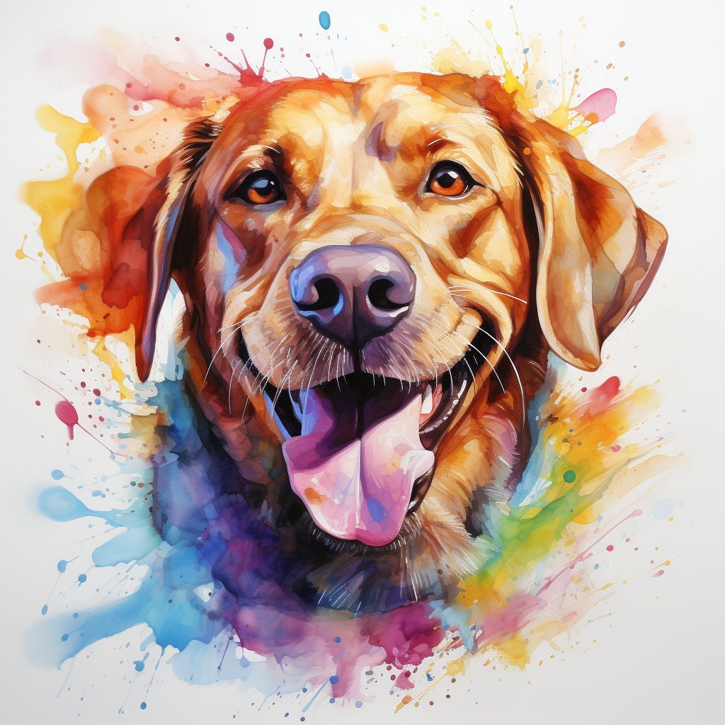 Majestic 10 x Print Watercolour Labrador Retriever art Labrador Retriever print Labrador Retriever watercolour Labrador Retriever home decor