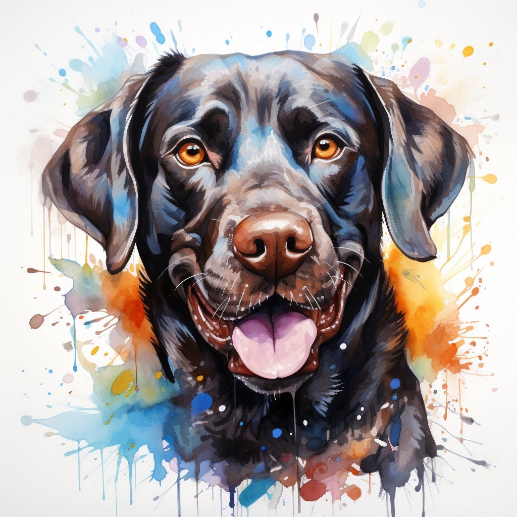 Majestic 10 x Print Watercolour Labrador Retriever art Labrador Retriever print Labrador Retriever watercolour Labrador Retriever home decor