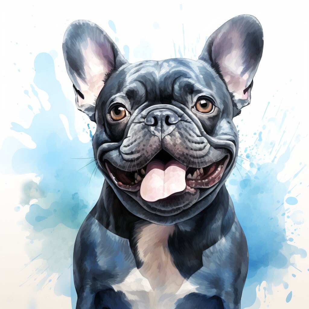 Majestic 10 x Print Watercolour French Bulldog art French Bulldog print French Bulldog watercolour French Bulldog wall art