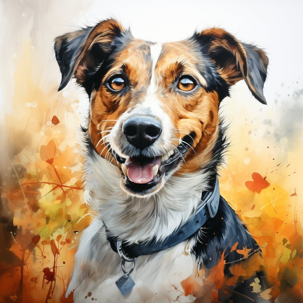 Majestic 10 x Print Watercolour Jack Russell Terrier art Jack Russell Terrier watercolour Jack Russell Terrier wall art