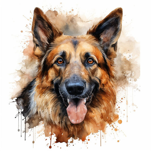 Majestic 10 x Print Watercolour German Shepherd art German Shepherd print German Shepherd watercolour German Shepherd wall art