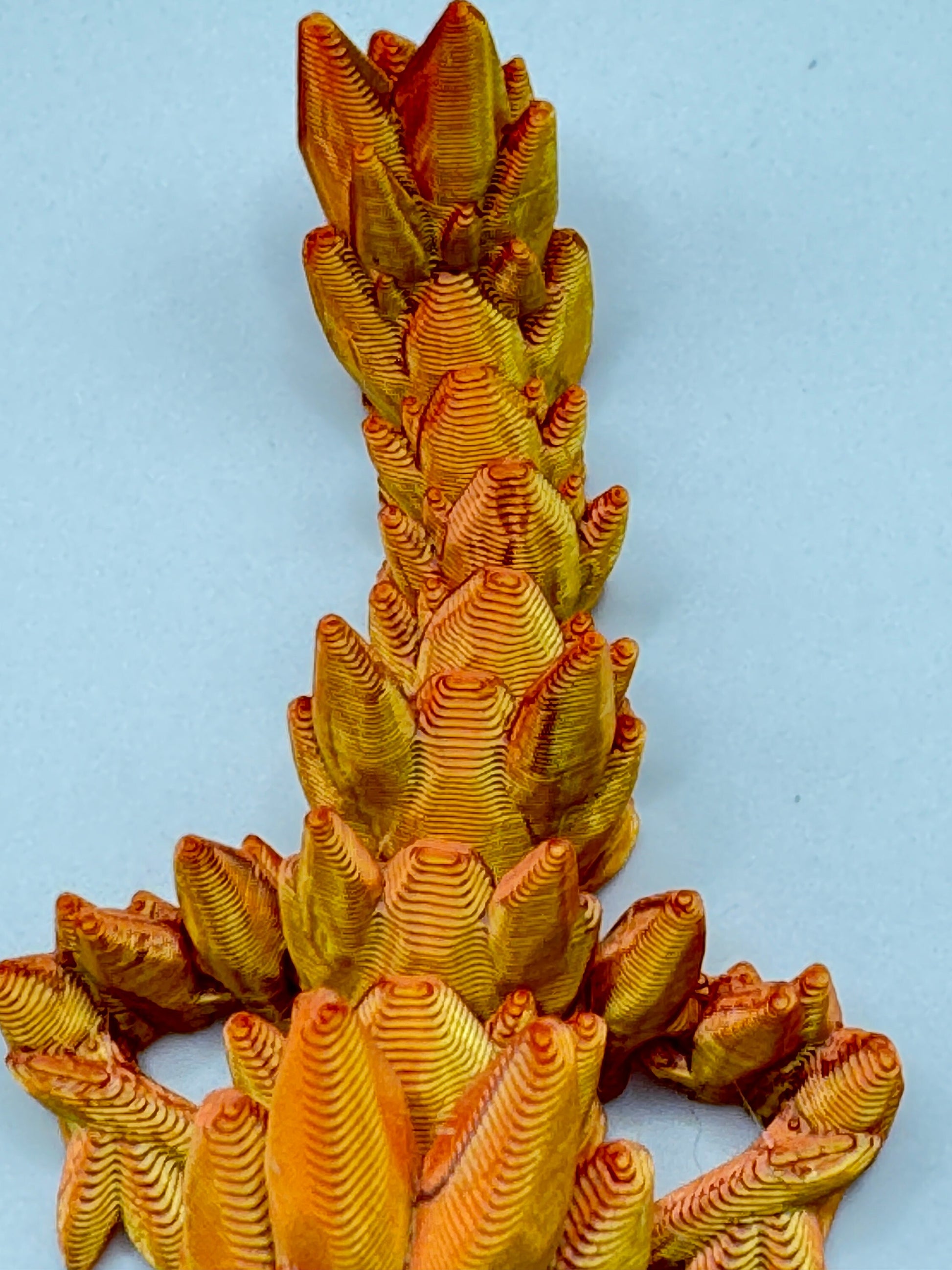 Discover Adorable Magic with our Articulated Baby Gemstone Dragon - 3D Printed in Gold with Cinderwing Design!