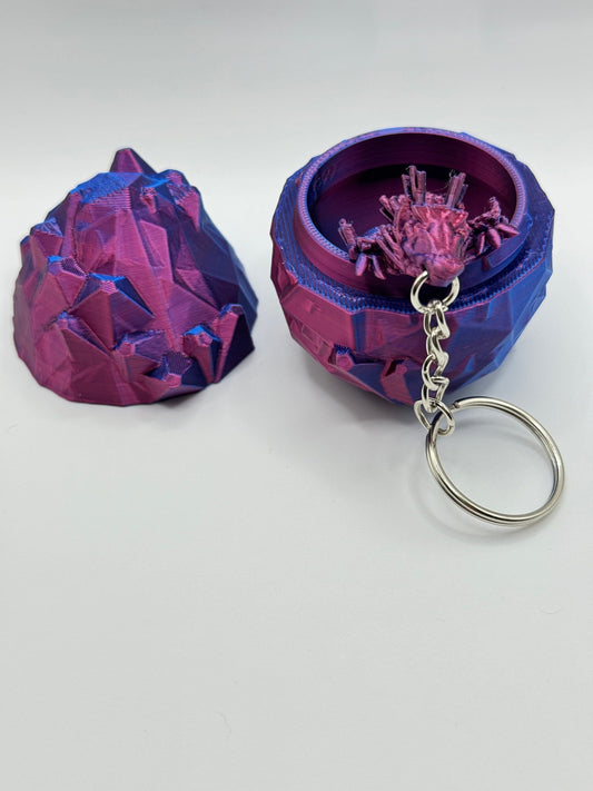 Mystery Small Dragon Key Ring and Dragon Egg - Choose your style and sizes - 80+ Colors