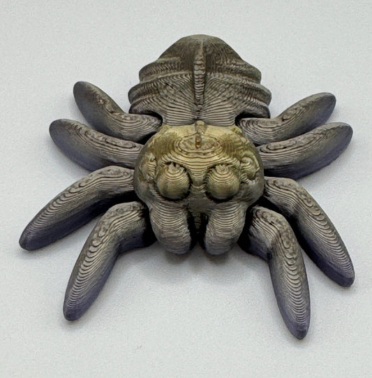 3D Printed Cinderwing3d_Tiny_ Spider - Cute and Cuddly Articulated Desktop Friend, Stress Reliever - Random Beautiful Colors! Bio-Friendly