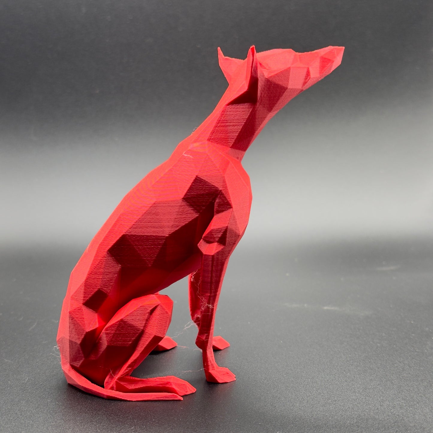 3d printed model of Whippet, Greyhound, Lurcher, Sighthound, saluki. Ears up Lightweight ornament, various colours. Stocking filler