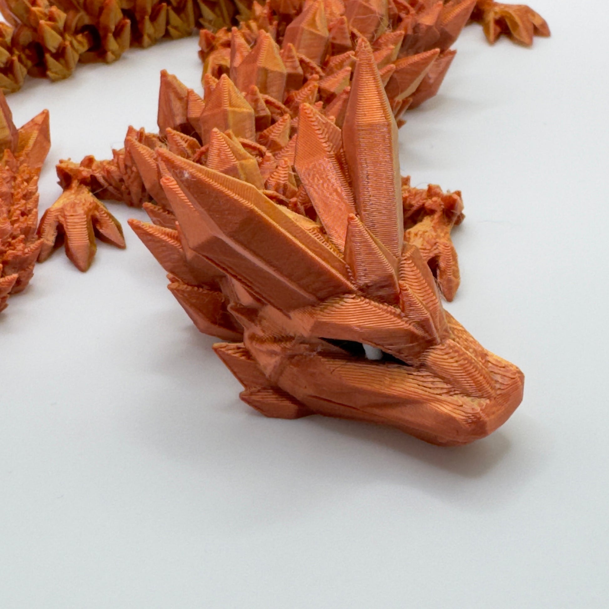 Articulated Crystal Dragon 3D Printed High Quality Fine Print Multiple Options Magic Cinderwing Flexible Colours Large Extra Large Strong