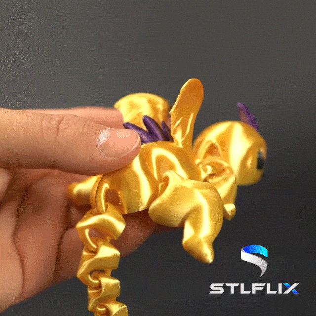 Baby Dragon Fidget Model Articulated