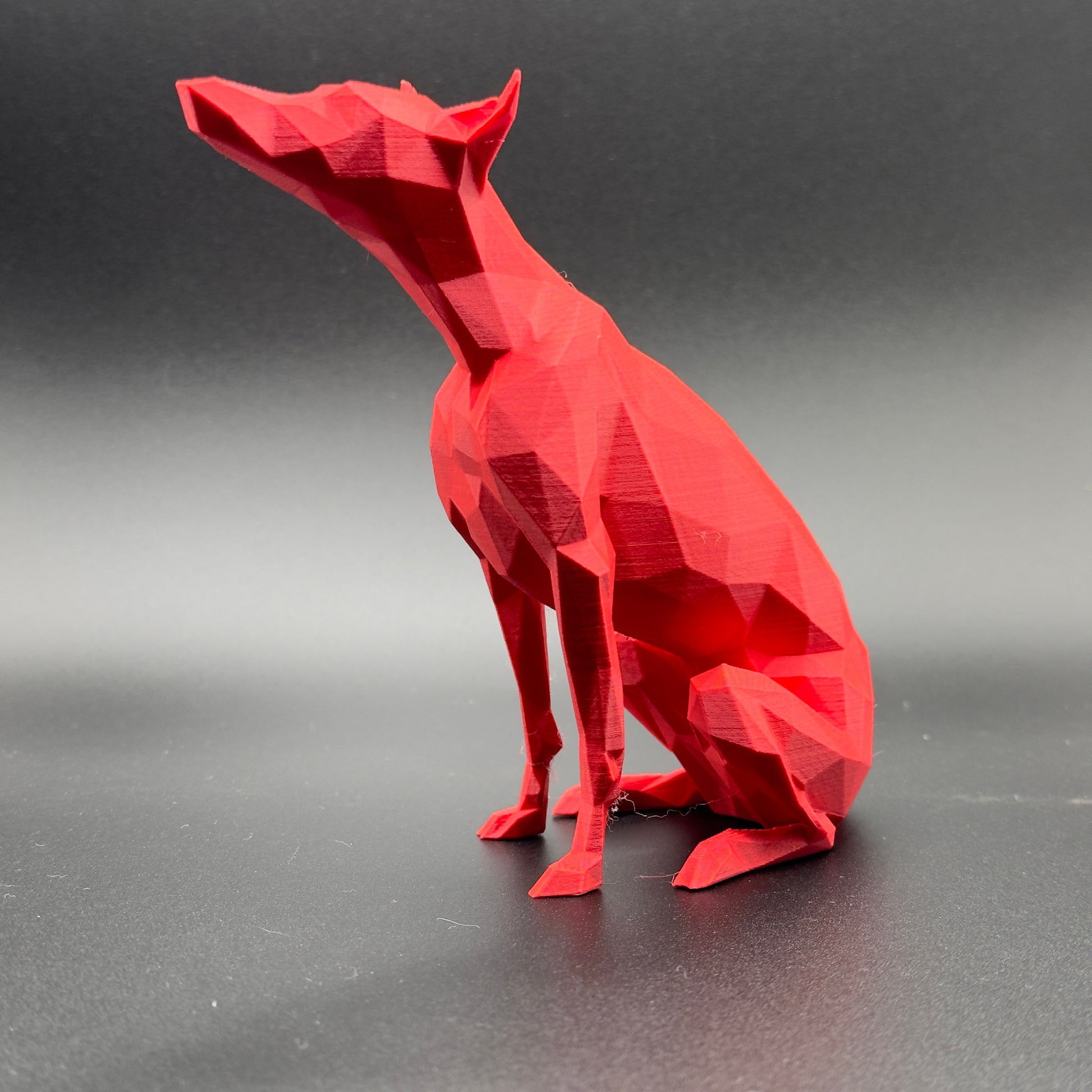 3d printed model of Whippet, Greyhound, Lurcher, Sighthound, saluki. Ears up Lightweight ornament, various colours. Stocking filler