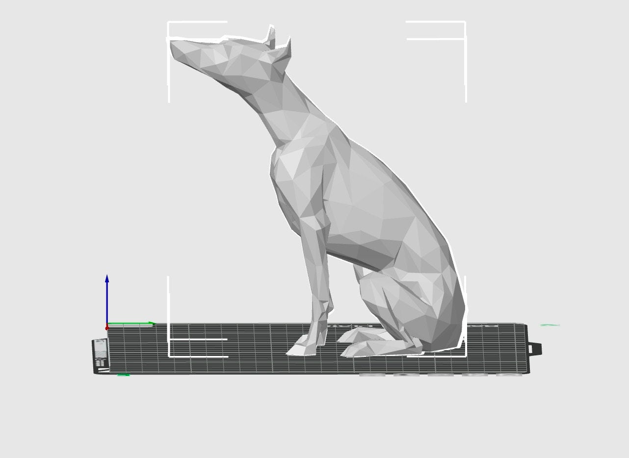 3d printed model of Whippet, Greyhound, Lurcher, Sighthound, saluki. Ears up Lightweight ornament, various colours. Stocking filler