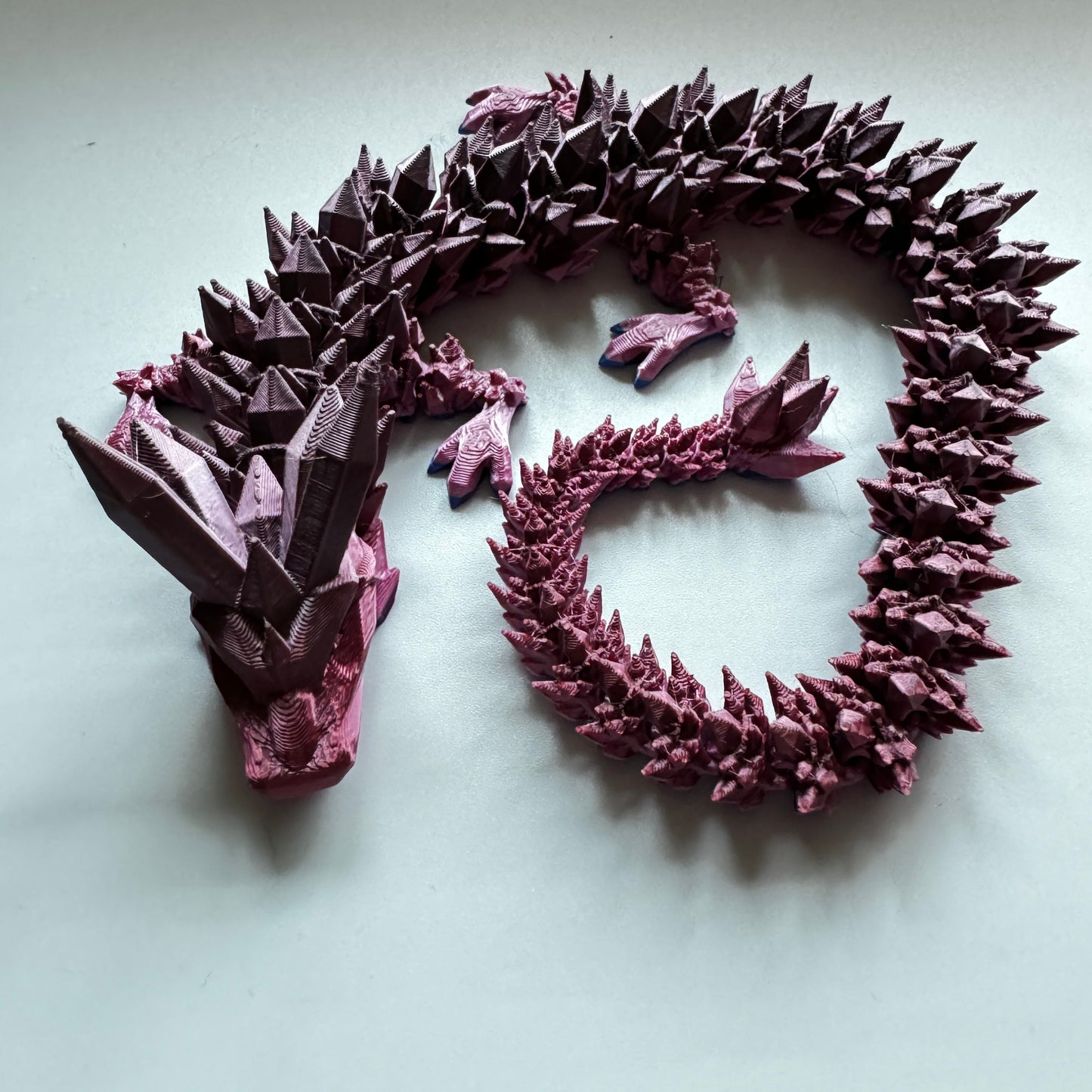 Articulated Crystal Dragon 3D Printed High Quality Fine Print Multiple Options Magic Cinderwing Flexible Colours Large Extra Large Strong